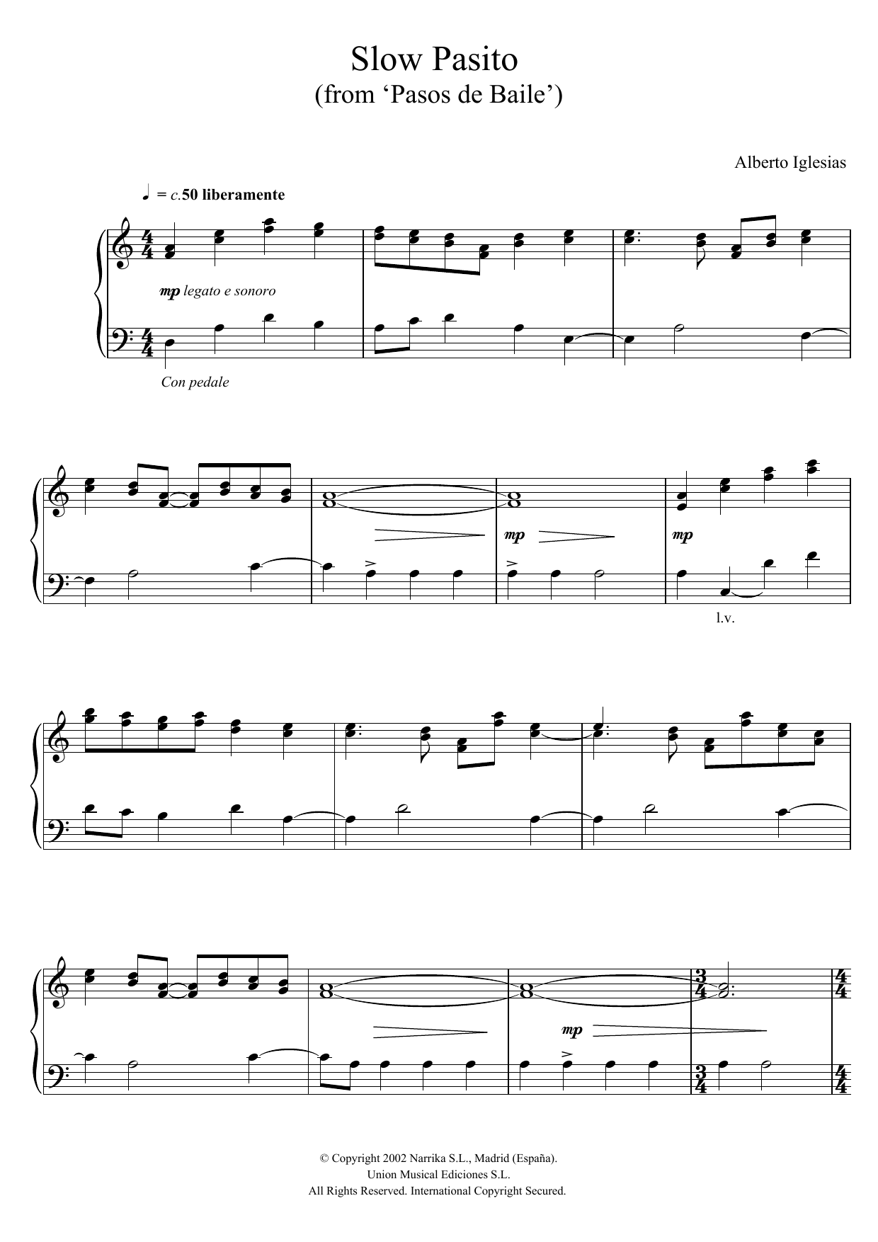 Produktbild zu: Slow Pasito (from "Pasos de Baile")