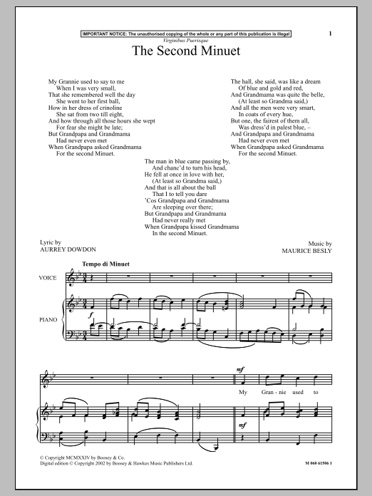Produktbild zu: The Second Minuet