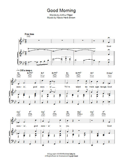 Product picture to: Good Morning (from Singin' In The Rain)