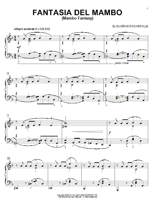 Produktgalerie: Seite 1 von 1 Fantasia Del Mambo (Mambo Fantasy), Eugénie Rocherolle, Klavier