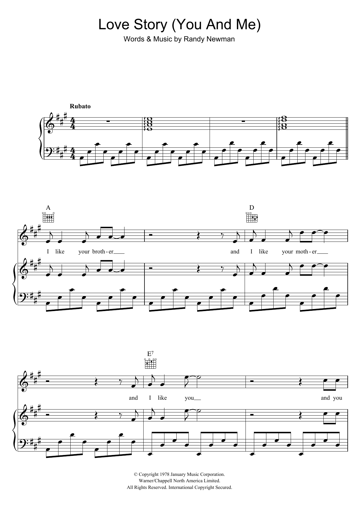Produktgalerie: Seite 1 von 1 Love Story (You And Me), Jack Jones, Gesang, Gitarre, Klavier