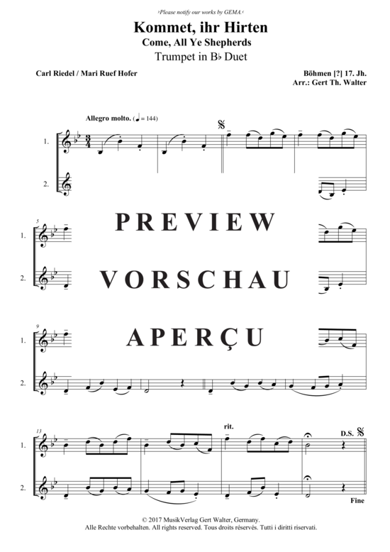 Produktbild zu: Kommet, ihr Hirten Traditional