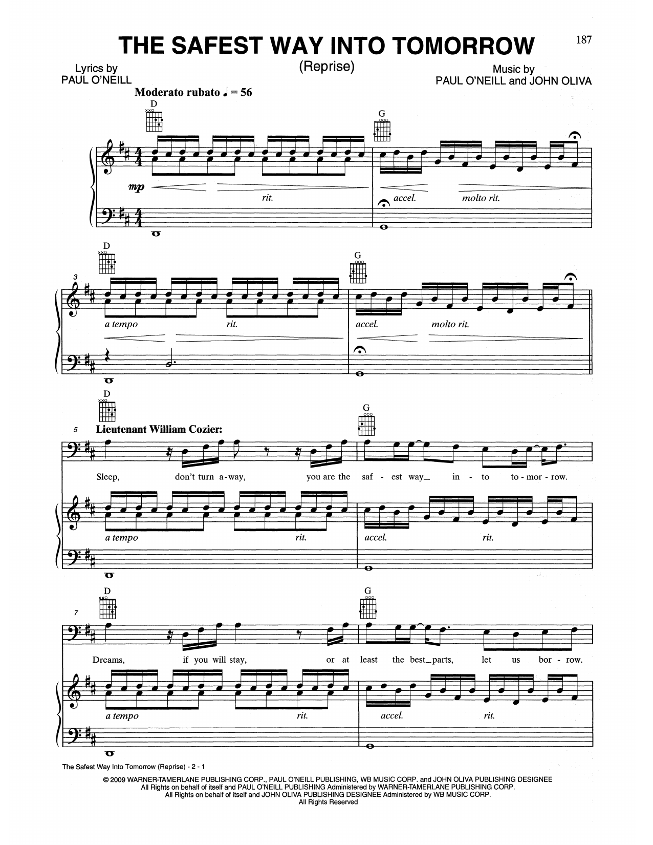 Produktgalerie: Seite 1 von 1 The Safest Way Into Tomorrow (Reprise), Trans-Siberian Orchestra, Gesang, Gitarre, Klavier