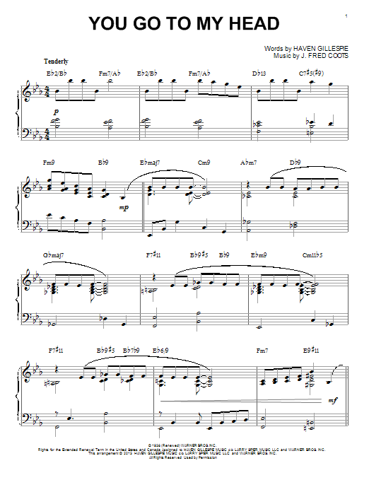 Produktbild zu: You Go To My Head (arr. Brent Edstrom)