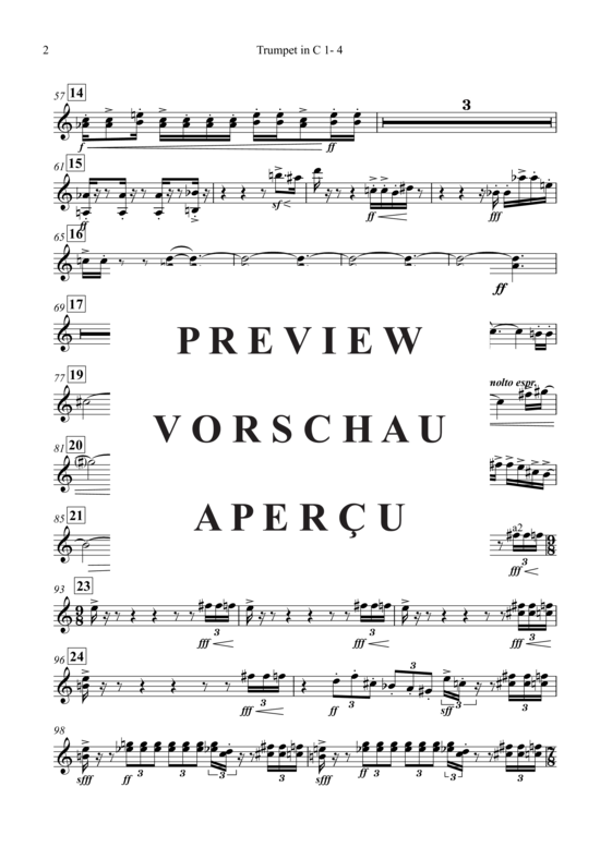 gallery: Sensemaya , , (Trompete 1-4 in C)