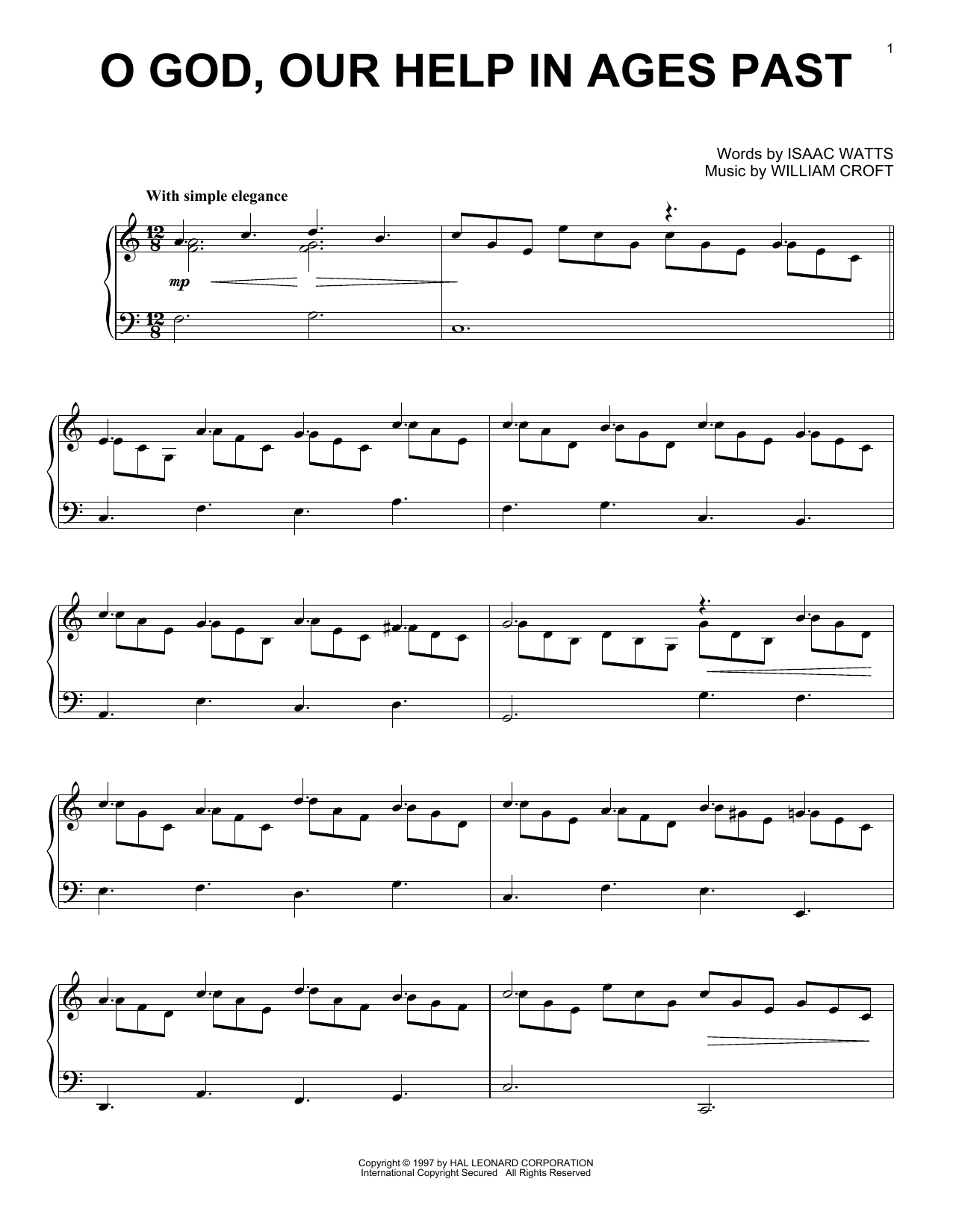 Produktbild zu:  O God, Our Help In Ages Past - Isaac Watts