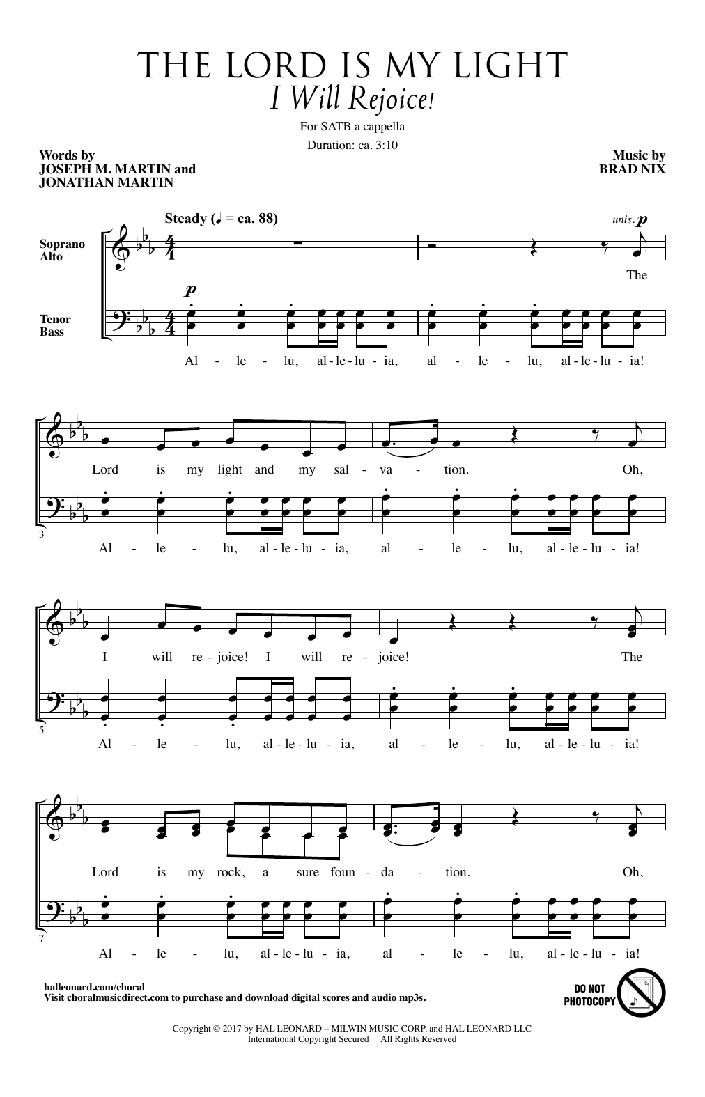 Produktbild zu: The Lord Is My Light (I Will Rejoice!)
