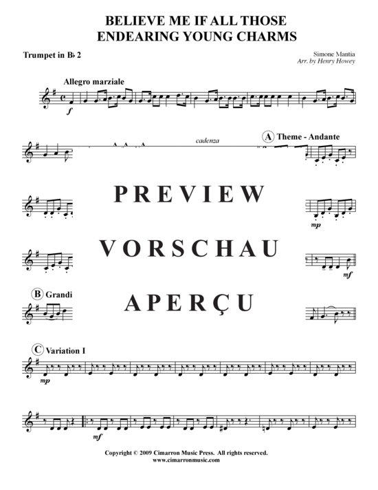 Product gallery: Page 19 of 21 Believe Me If All Those Endearing Young Charms , , (Baritone/Pos + Brass Quartet)