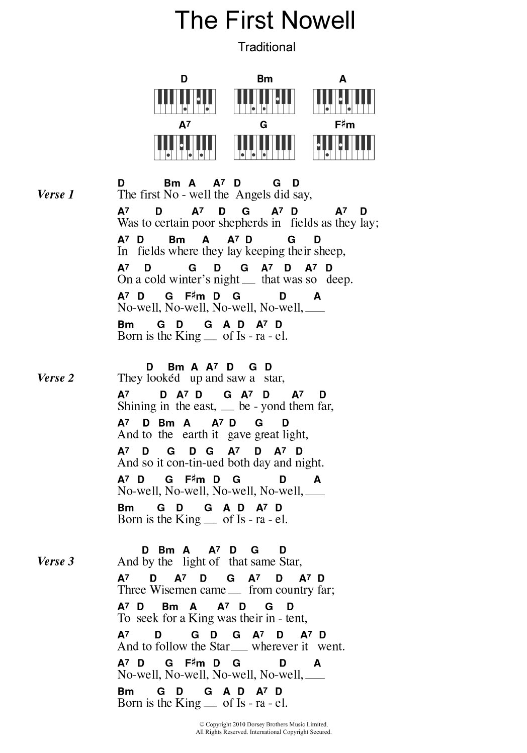 Product gallery: Page 1 of 1 The First Nowell, Traditional Carol