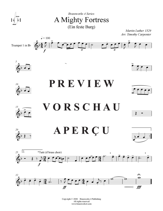 Produktgalerie: Seite 6 von 8 Eine feste Burg , , (Blechbläserquintett)