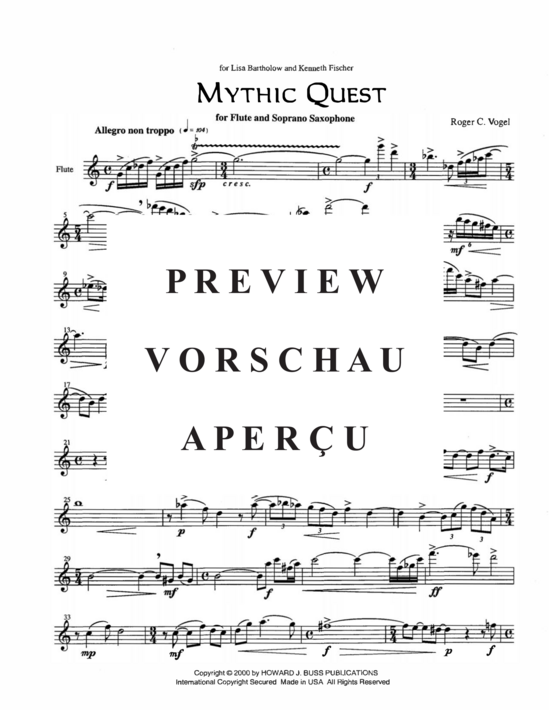 Product gallery: Page 14 of 21 Mythic Quest , , (flute and soprano saxophone)