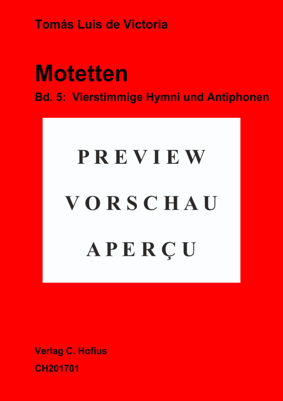 gallery: Vierstimmige Hymni und Antiphonen (Motetten Bd.5), , (Vier Vokalstimmen)