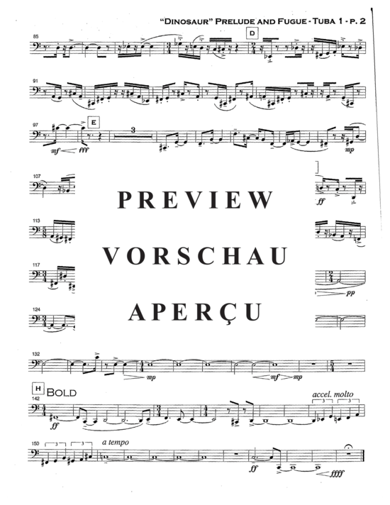 Product gallery: Page 20 of 21 Dinosaur Prelude and Fugue , , (Tuba Quartett EETT)