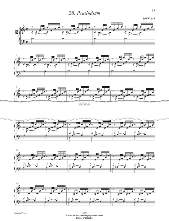 Produktbild zu: Praeludium BWV 846 (from 'The Anna Magdalena Notebook 1725')
