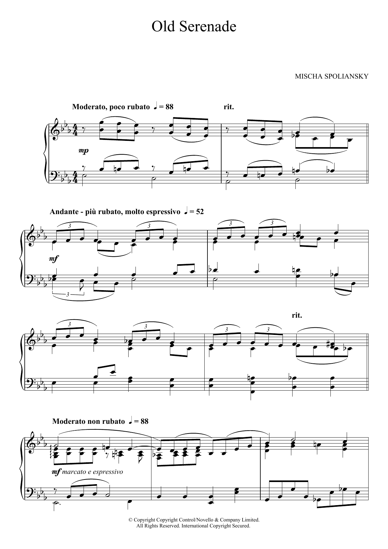 Product gallery: Page 1 of 1 Old Serenade, Mischa Spoliansky