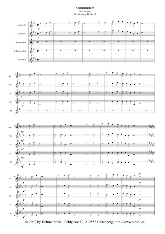 gallery: Andachtsjodler, , Saxophonquintett AATTB