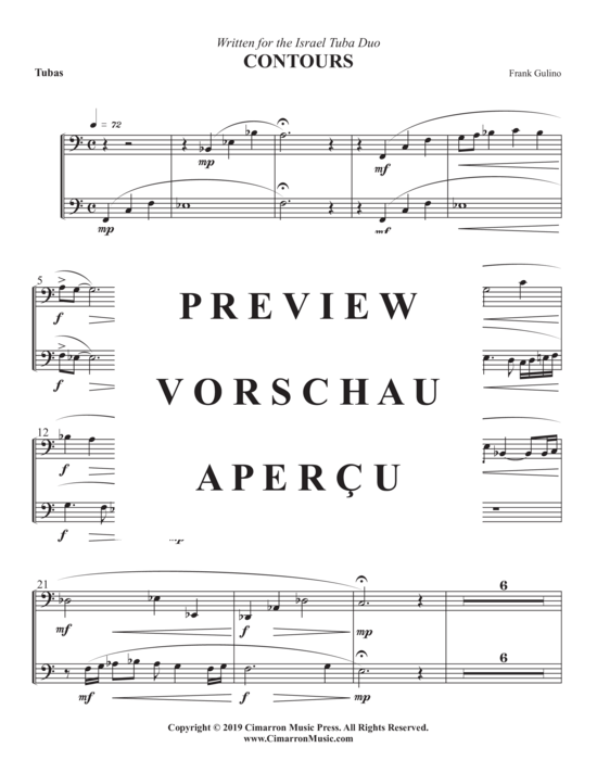 Product gallery: Page 10 of 15 Contours , , (Tuba Duet + Piano)