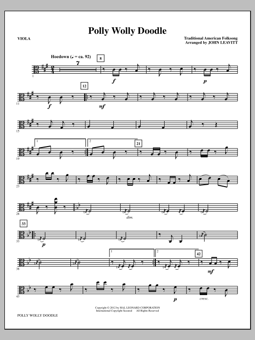 Produktbild zu: Polly Wolly Doodle - Viola