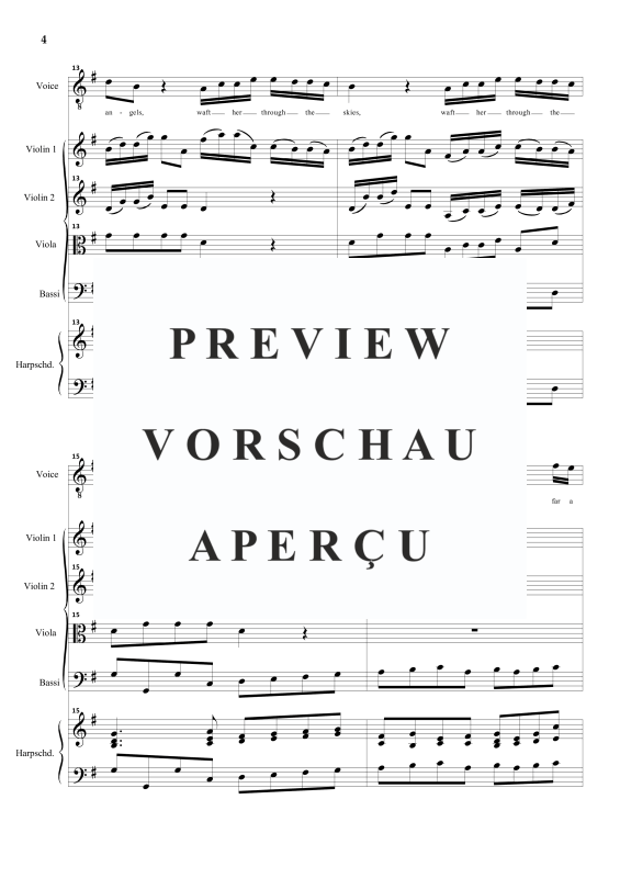 Produktgalerie: Seite 7 von 11 Waft her angels through the skies (aus Jephtha), , Tenor Solo und Streicher Ensemble BC