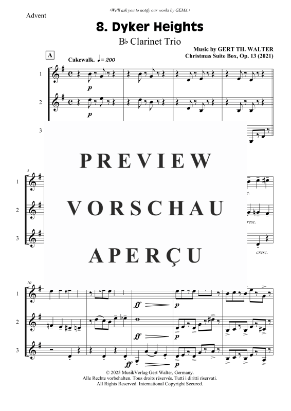 Produktgalerie: Seite 2 von 6 Dyker Heights, , (Klarinetten Trio)