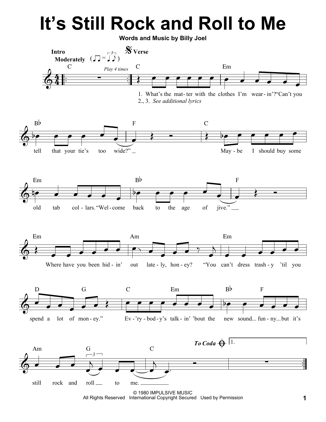 Produktbild zu: It's Still Rock And Roll To Me