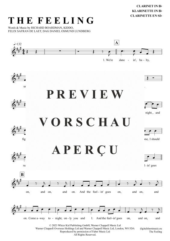 Product gallery: Page 2 of 4 The Feeling, Frequencies, Lost, Clarinet in B-flat