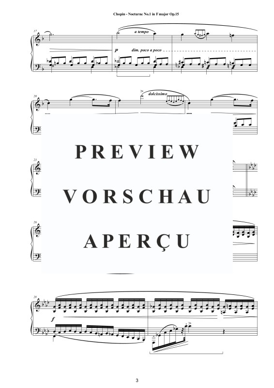 Produktgalerie: Seite 4 von 8 Nocturne Nr. 1 F-Dur op. 15, , Klavier Solo
