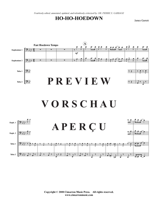 Product gallery: Page 2 of 10 Ho-Ho-Hoedown , , (Tuba Quartet: 2x Baritone, 2xTuba)