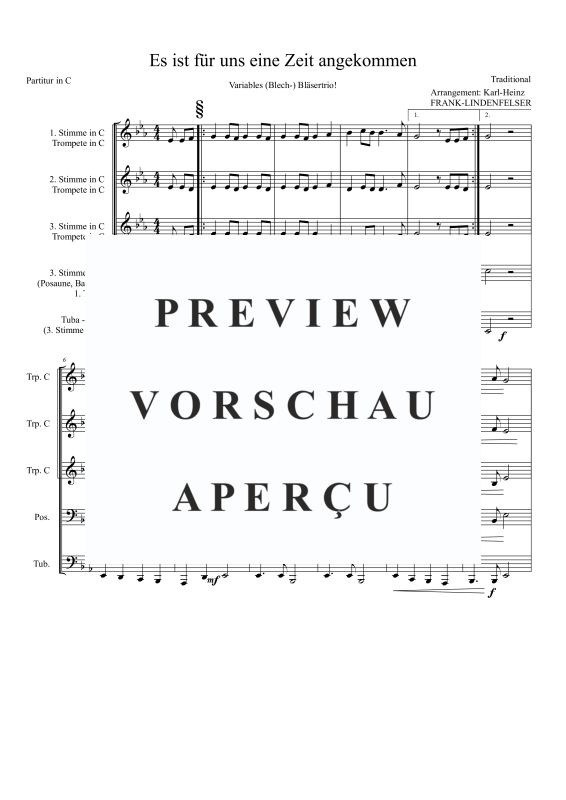 Product gallery: Page 2 of 11 Es ist für uns eine Zeit angekommen, , Brass Trio