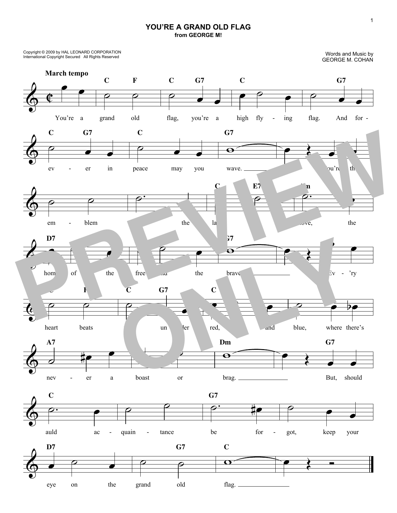 Produktgalerie: Seite 1 von 1 You're A Grand Old Flag, George Cohan