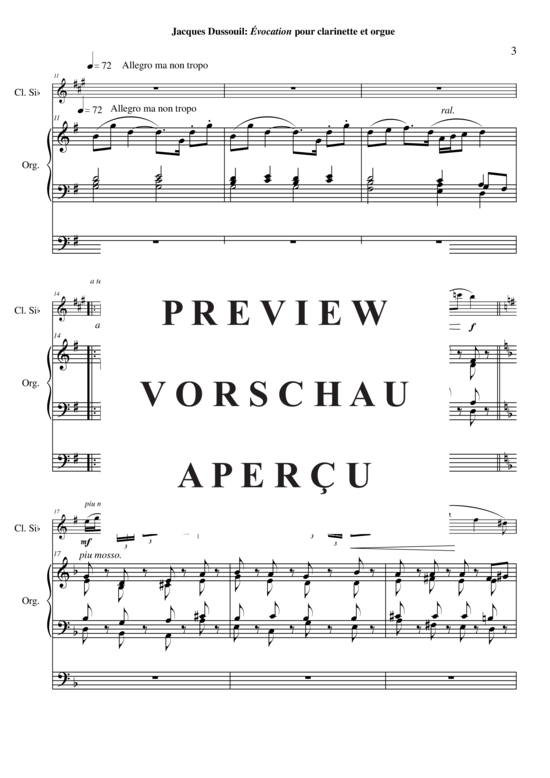 Product gallery: Page 4 of 12 Évocation , , (clarinet in Bb + organ)