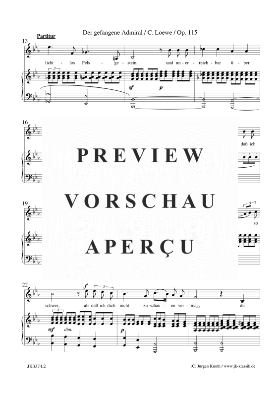 gallery: Der gefangene Admiral Op. 115, , Gesang + Klavier