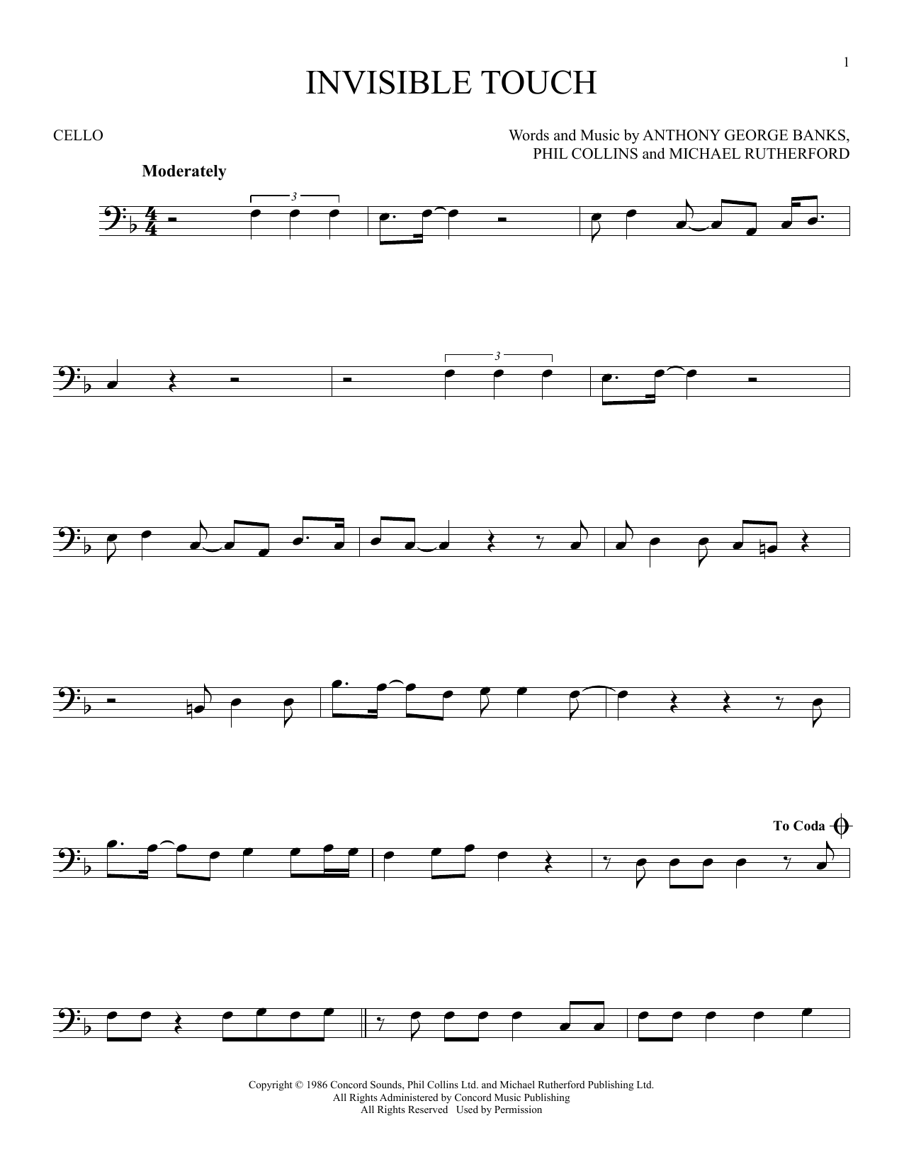 Produktgalerie: Seite 1 von 1 Invisible Touch, Genesis, Violoncello