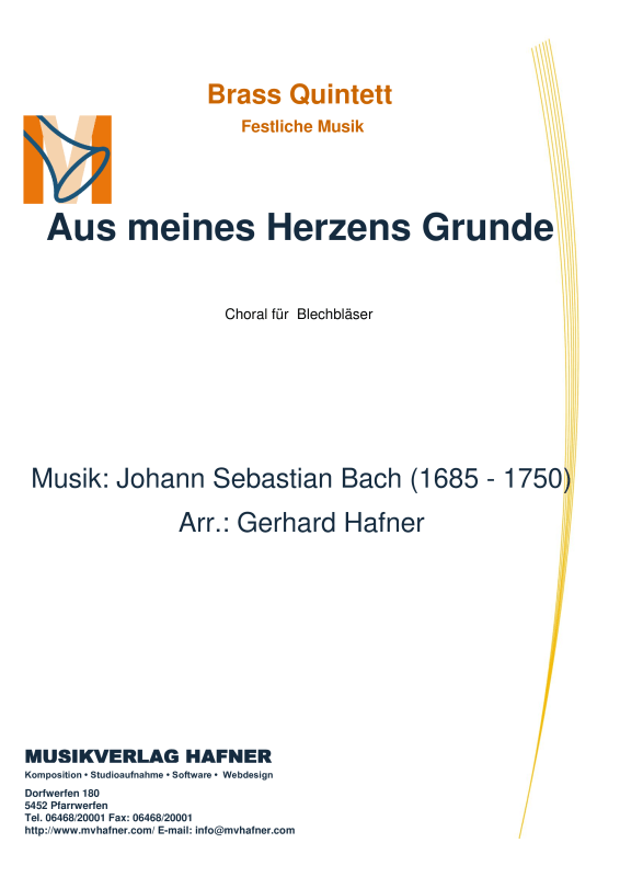 cover: Aus meines Herzens Grunde, , (Blechbläser Quintett)