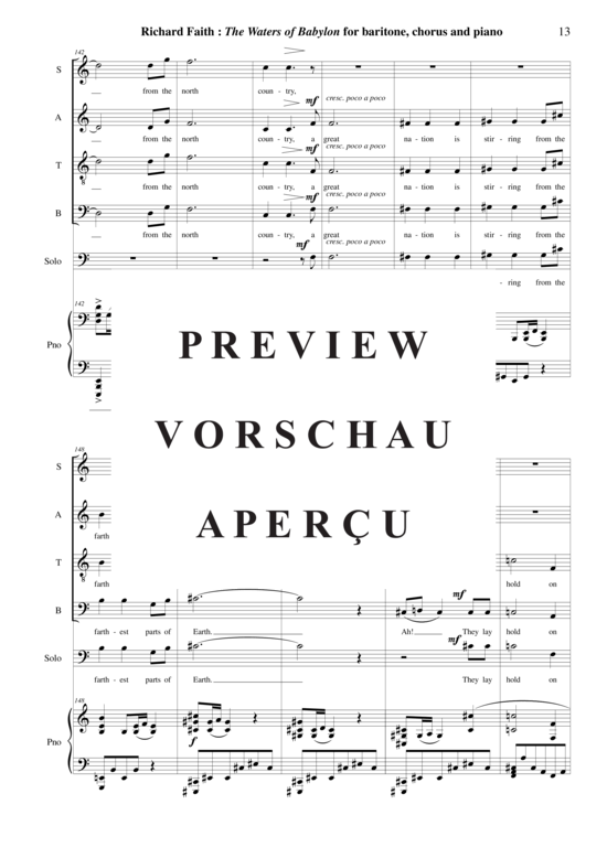 Product gallery: Page 14 of 21 The Waters of Babylon , , (mixed choir, baritone solo + piano)