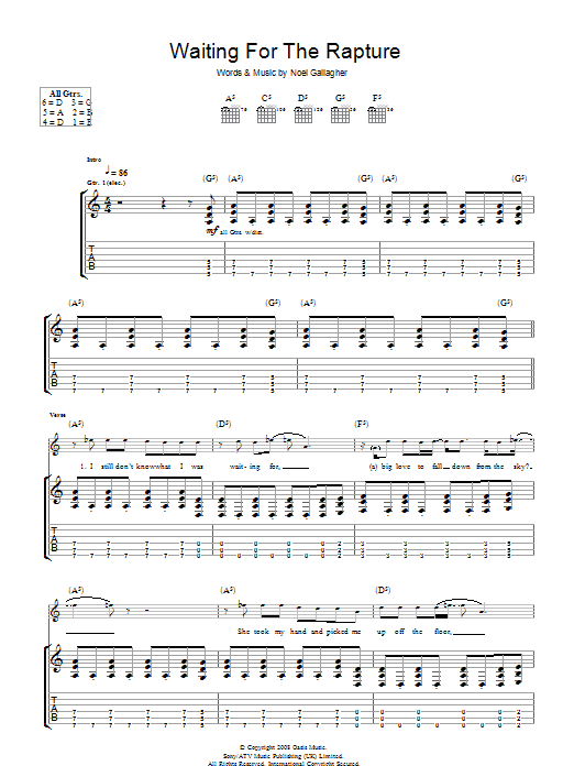 Produktgalerie: Seite 1 von 1 Waiting For The Rapture, Oasis, Gitarre