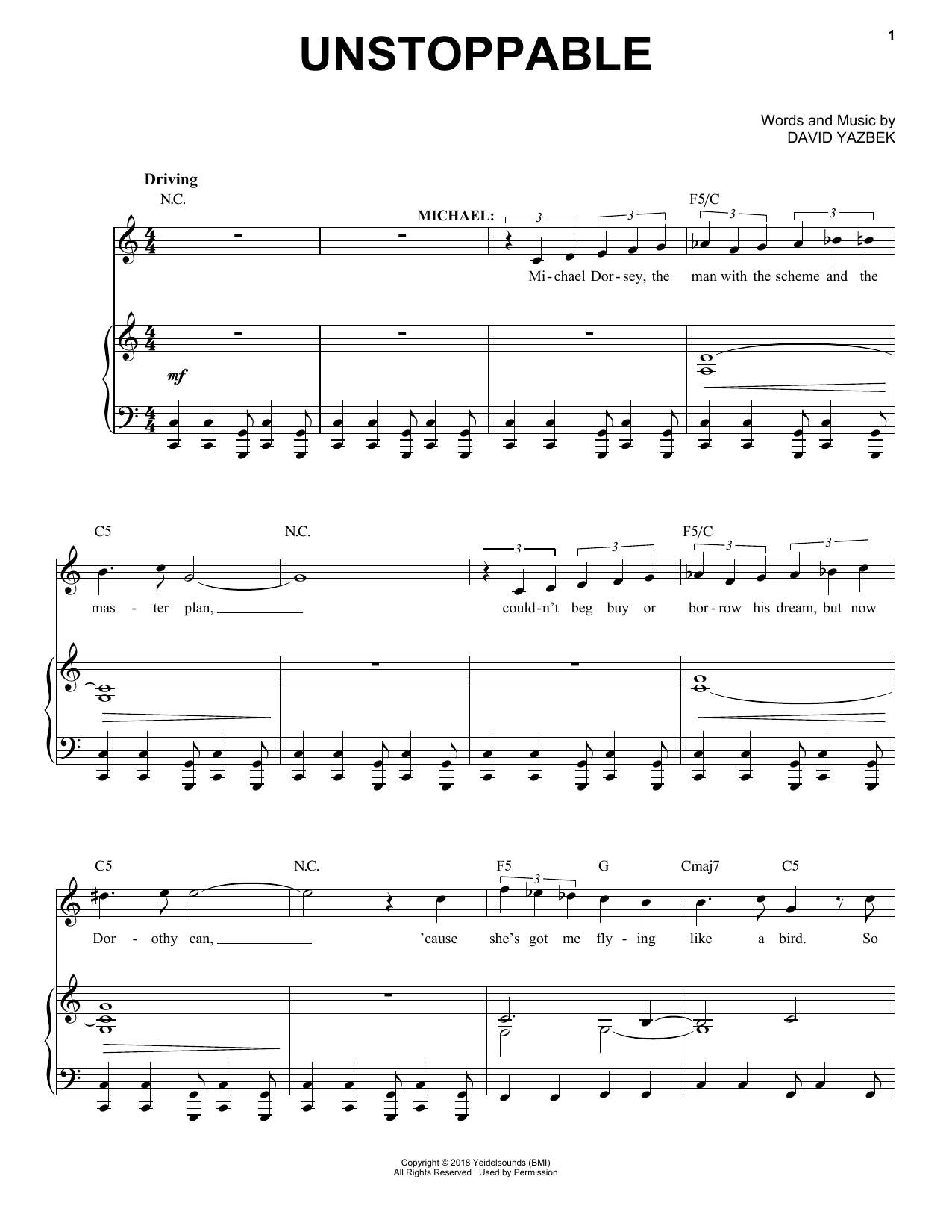 Produktbild zu: Unstoppable (from the musical Tootsie)
