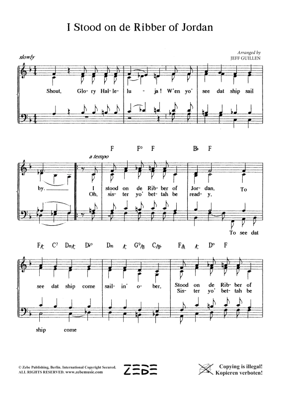 Produktgalerie: Seite 1 von 4 I Stood On de Ribber of Jordan, , Gemischter Chor