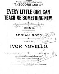 cover: Every Little Girl Can Teach Me Something New (from 'Theodore & Co.'), Ivor Novello, Gesang, Klavier