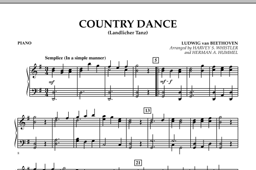 Produktbild zu: Country Dance (Landlicher Tanz) - Piano