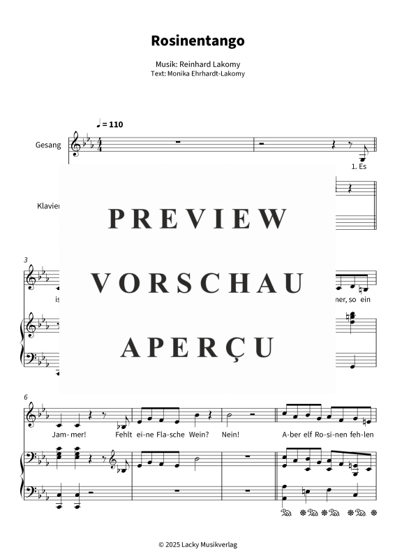 Produktgalerie: Seite 5 von 8 Rosinentango, , Gesang und Klavier