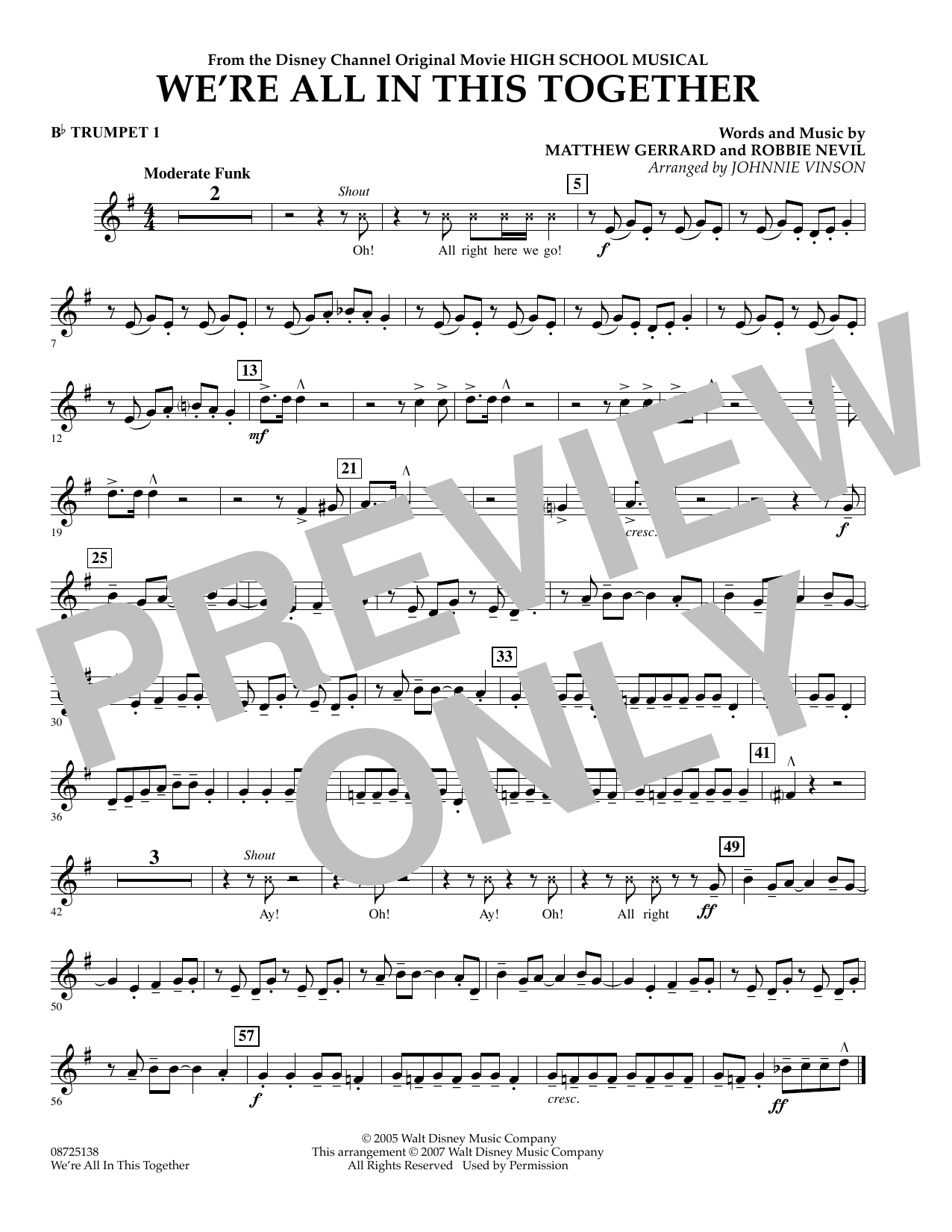 Produktbild zu: We're All In This Together (from High School Musical) - Bb Trumpet 1