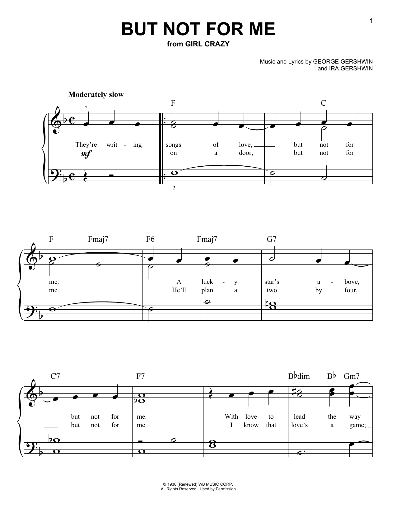 Produktgalerie: Seite 1 von 1 But Not For Me, George Gershwin, Klavier