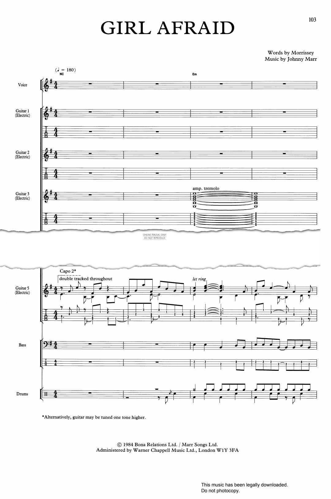 Product gallery: Page 1 of 1 Girl Afraid, The Smiths