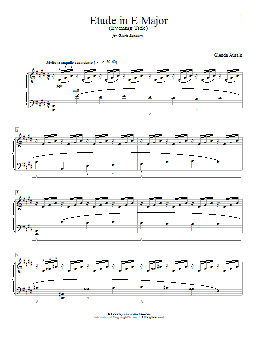 Produktbild zu: Etude In E Major (Evening Tide)