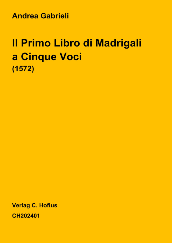 Produktbild zu: Il Primo Libro di Madrigali a Cinque Voci 