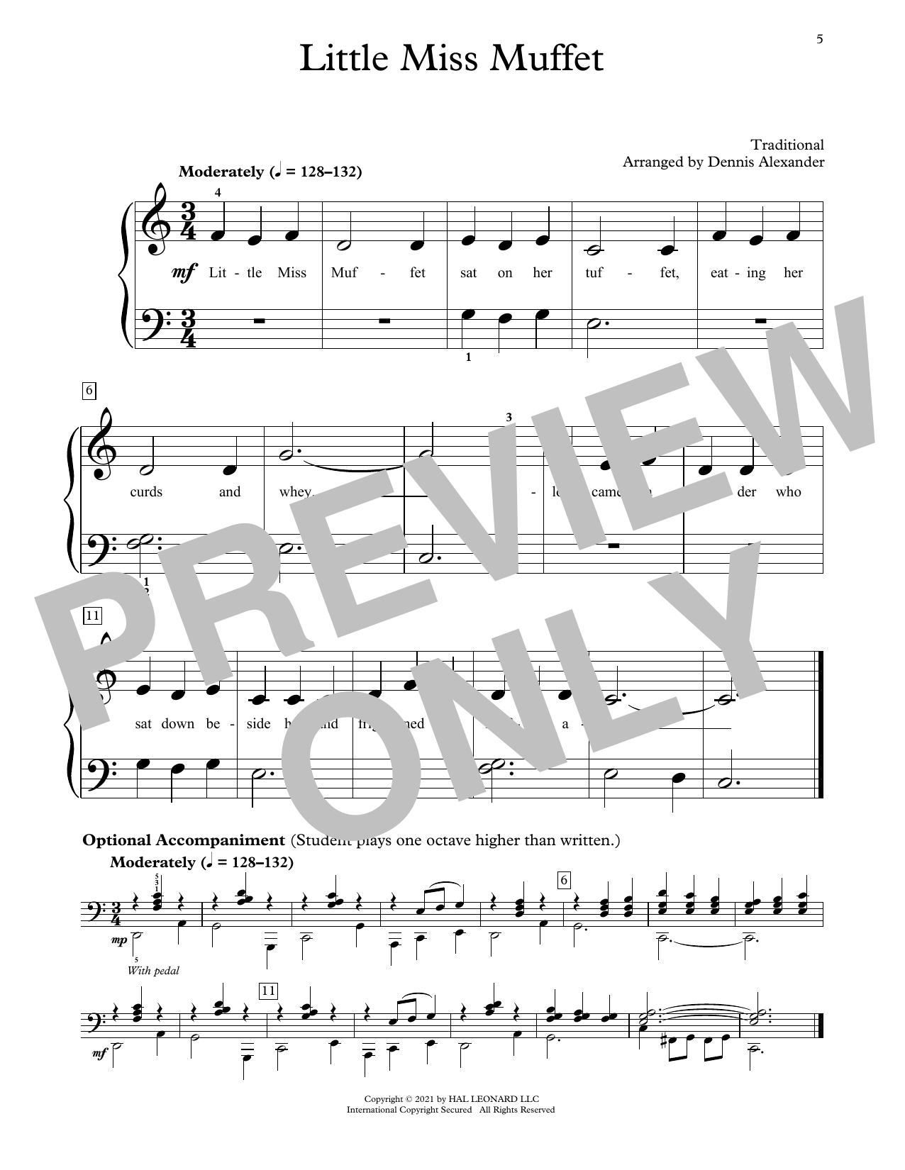 Product picture to: Little Miss Muffet (arr. Dennis Alexander)