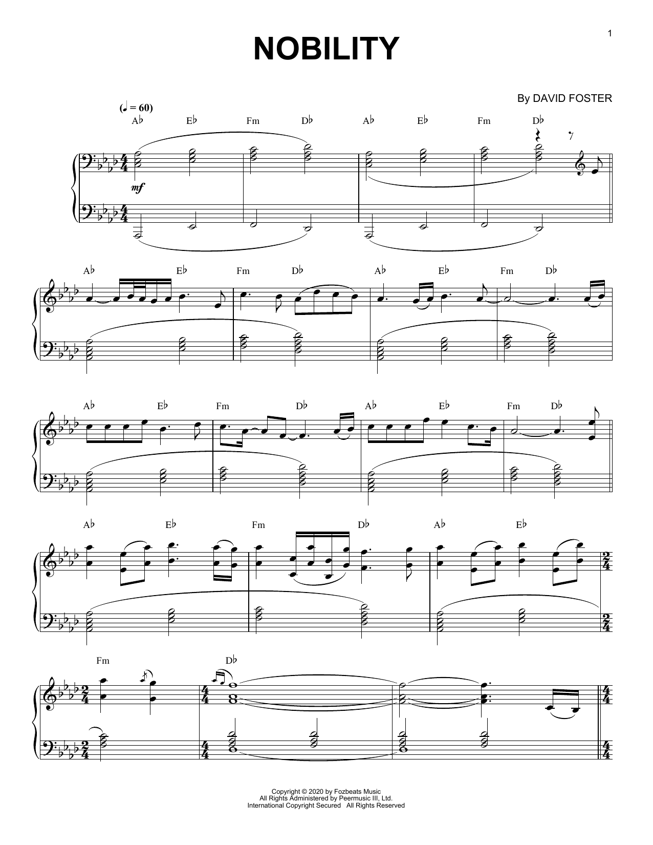 Produktgalerie: Seite 1 von 1 Nobility, David Foster, Klavier