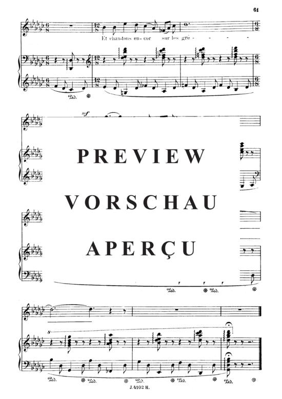 Product gallery: Page 7 of 7 Le pays des rêves Op.39 No.3, , Medium Voice and Piano