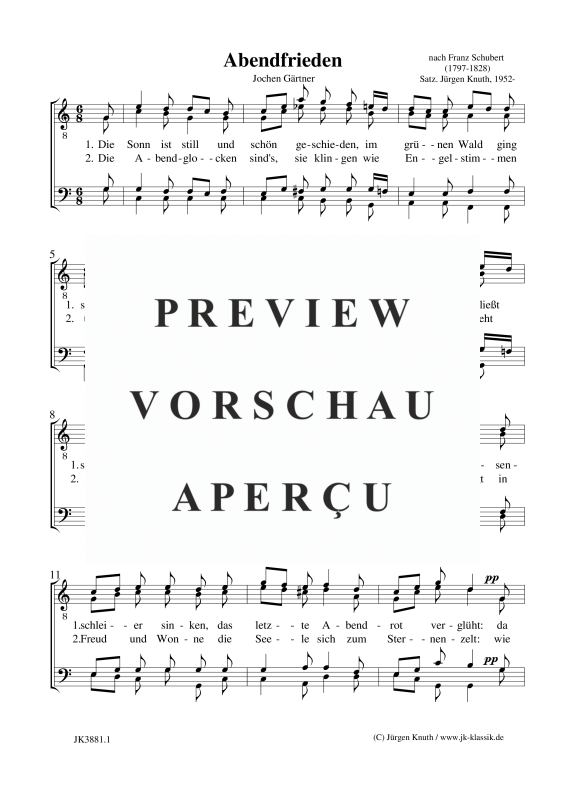gallery: Abendfrieden, , (Männerchor)